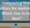 text editors compared